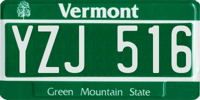 VT license plate YZJ516