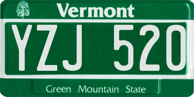 VT license plate YZJ520
