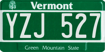 VT license plate YZJ527