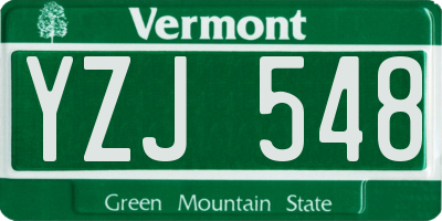 VT license plate YZJ548