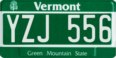VT license plate YZJ556