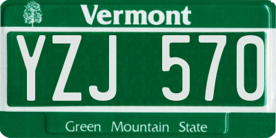 VT license plate YZJ570