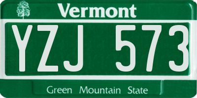 VT license plate YZJ573