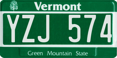 VT license plate YZJ574