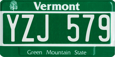VT license plate YZJ579