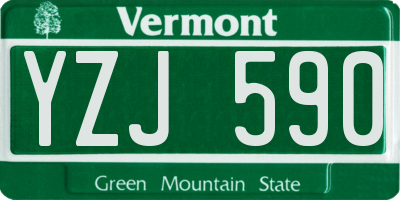 VT license plate YZJ590