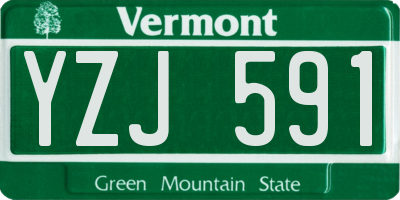 VT license plate YZJ591