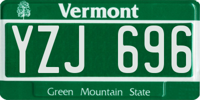 VT license plate YZJ696