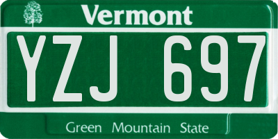 VT license plate YZJ697