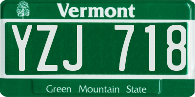 VT license plate YZJ718