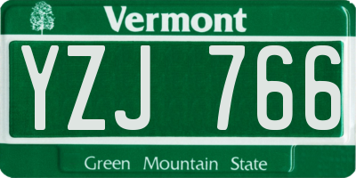 VT license plate YZJ766
