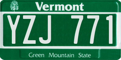 VT license plate YZJ771