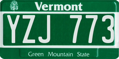 VT license plate YZJ773