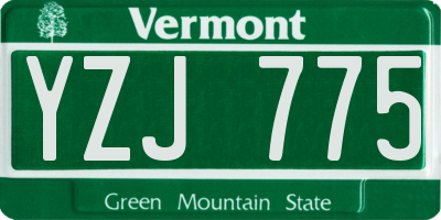 VT license plate YZJ775