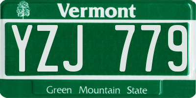 VT license plate YZJ779