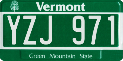 VT license plate YZJ971