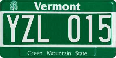 VT license plate YZL015