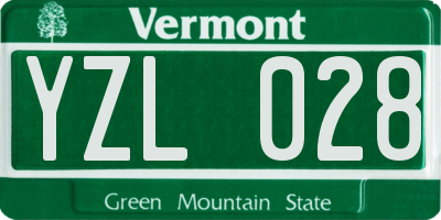 VT license plate YZL028