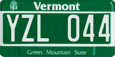 VT license plate YZL044