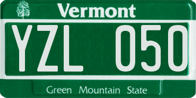 VT license plate YZL050