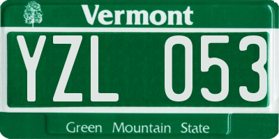VT license plate YZL053