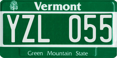 VT license plate YZL055