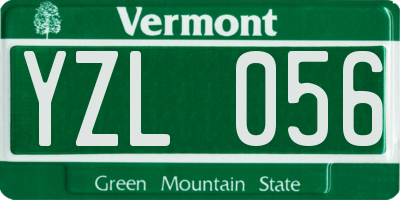 VT license plate YZL056