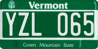 VT license plate YZL065