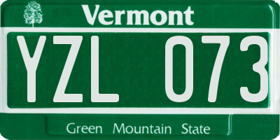 VT license plate YZL073