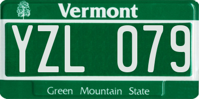 VT license plate YZL079