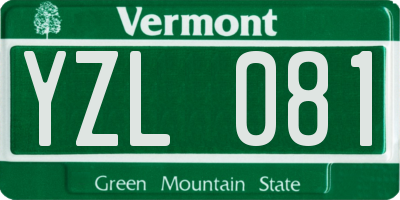 VT license plate YZL081