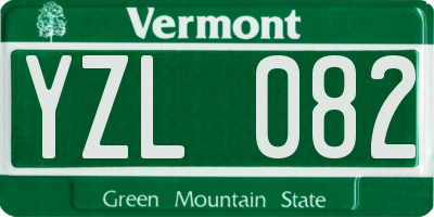 VT license plate YZL082