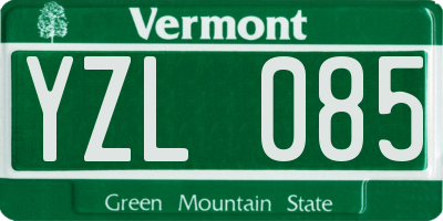 VT license plate YZL085