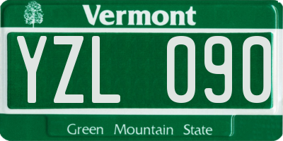 VT license plate YZL090