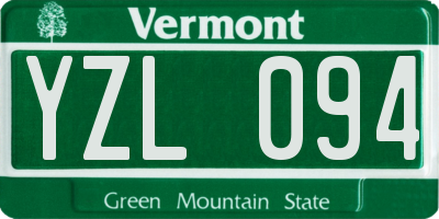 VT license plate YZL094