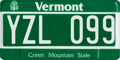 VT license plate YZL099