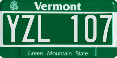 VT license plate YZL107
