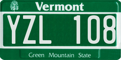 VT license plate YZL108