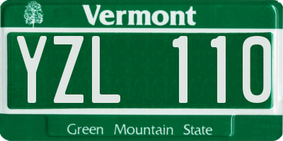 VT license plate YZL110