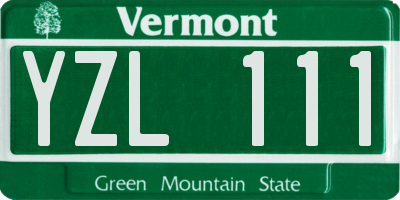 VT license plate YZL111