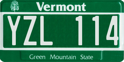 VT license plate YZL114