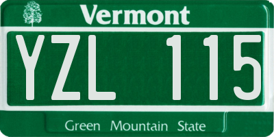 VT license plate YZL115