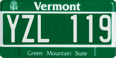 VT license plate YZL119
