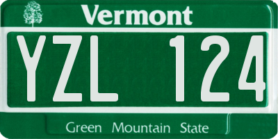 VT license plate YZL124