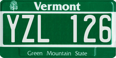 VT license plate YZL126