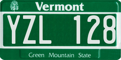 VT license plate YZL128