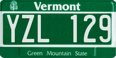 VT license plate YZL129