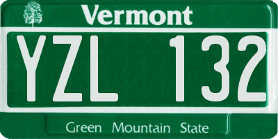VT license plate YZL132