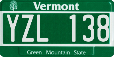 VT license plate YZL138