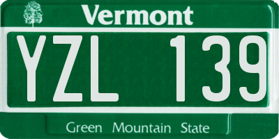 VT license plate YZL139